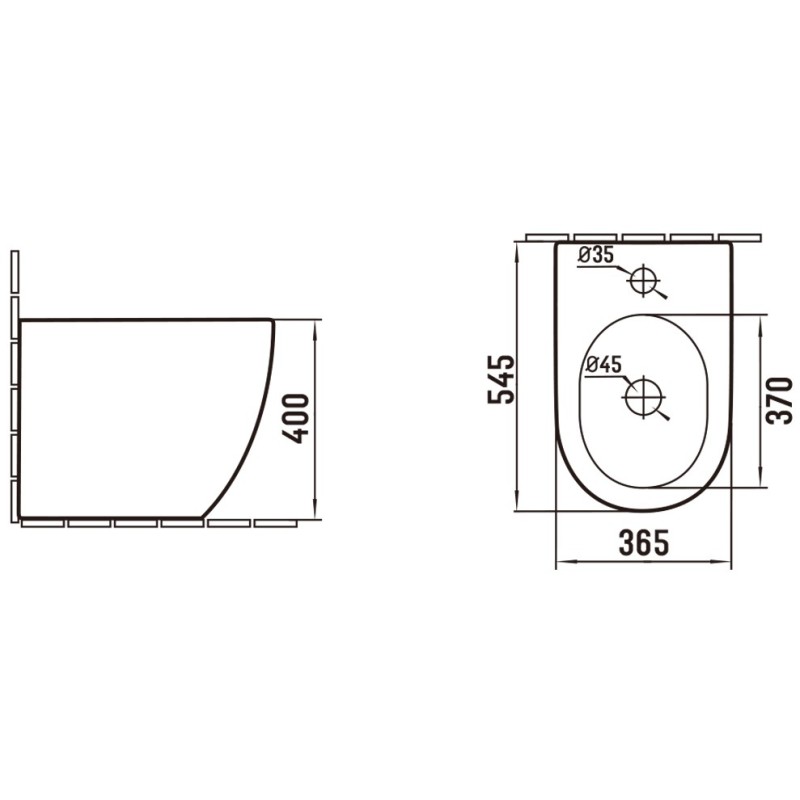 Mexen Lena standing bidet, matte black - 36225285