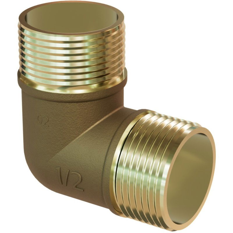 Mexen BRASS brass elbow 1 M x 1 M - W97409-1010