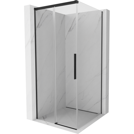 Mexen Rox sliding shower cabin 100 x 100 cm, transparent, black - 8C2-100-100-70-00
