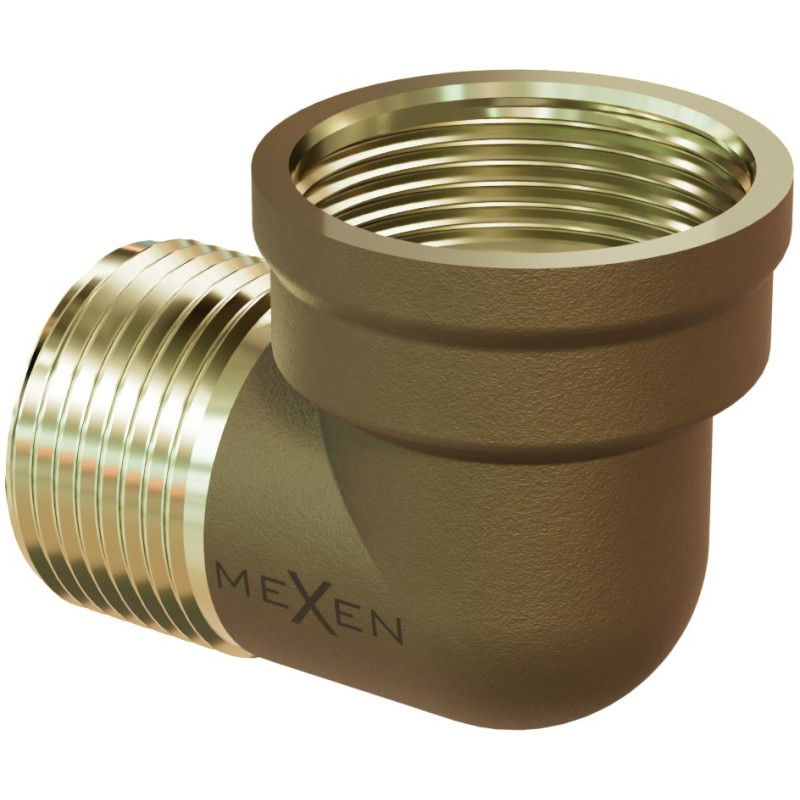 Mexen BRASS brass elbow 3/8 M x 3/8 F - W97410-3838