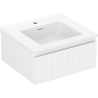 Mexen Rivel bathroom cabinet 50 cm with Otis basin, 1 drawer, grooved, white matte - 91A20-05023-1-BF01-W18M01