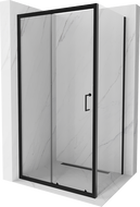 Mexen Apia extendable shower cubicle 100 x 80 cm, Transparent, Black - 840-100-080-70-00