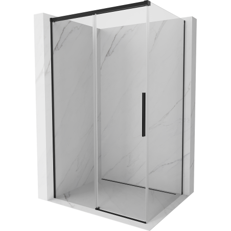 Mexen Rox Sliding Shower Enclosure 110 x 100 cm, Transparent, Black - 8C2-110-100-70-00