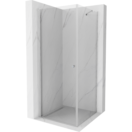 Mexen Pretoria 90 x 90 cm Pivot Shower Enclosure, Transparent, Chrome - 852-090-090-01-00