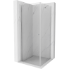 Mexen Pretoria 90 x 90 cm Pivot Shower Enclosure, Transparent, Chrome - 852-090-090-01-00