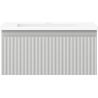 Mexen Rivel bathroom cabinet 50 cm with Otis sink, 1 drawer, grooved, gray matte/white matte - 91A20-05023-1-BF62-W18M01