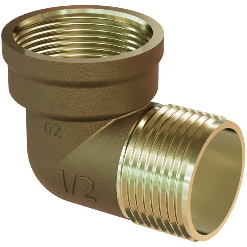 Mexen BRASS brass elbow 6/4 M x 6/4 F - W97410-6464