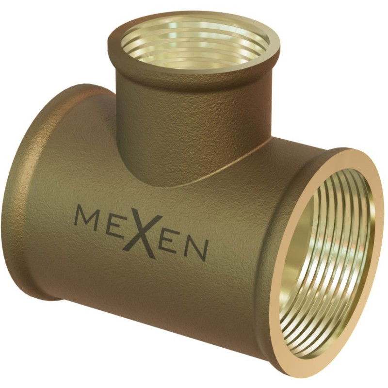 Mexen BRASS brass tee 1/2" FF x 3/4" FF x 1/2" FF - W97412-123412