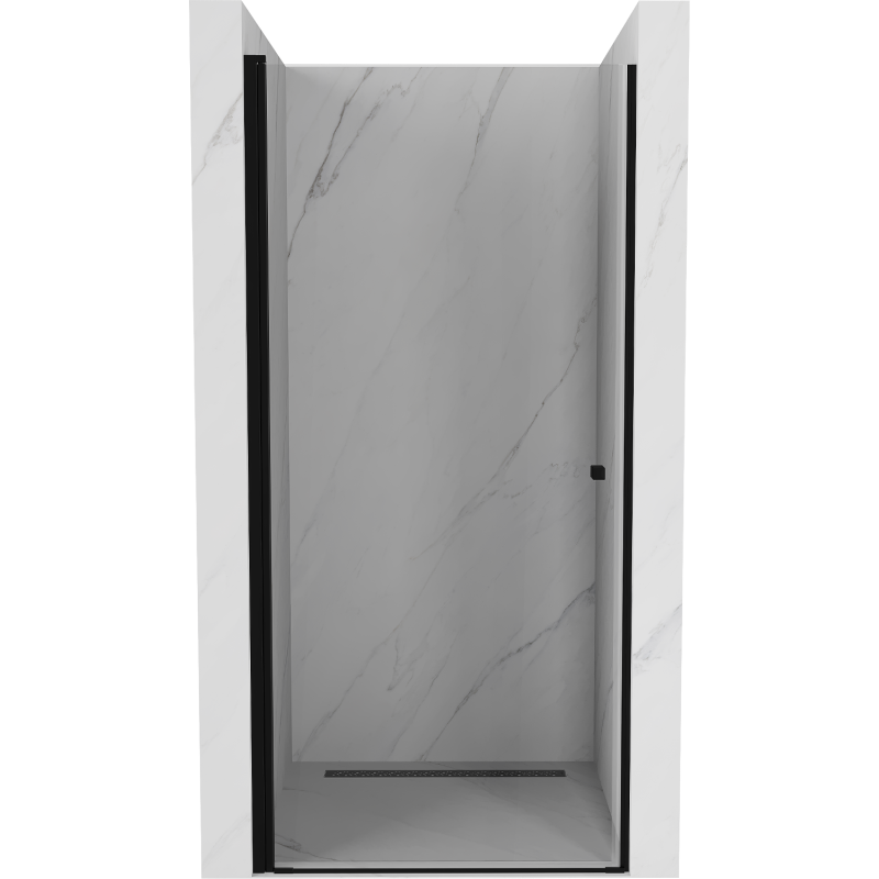Mexen Pretoria 80 cm pivot shower door, transparent, black - 852-080-000-70-00
