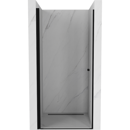 Mexen Pretoria hinged shower door 80 cm, Transparent, Black - 852-080-000-70-00