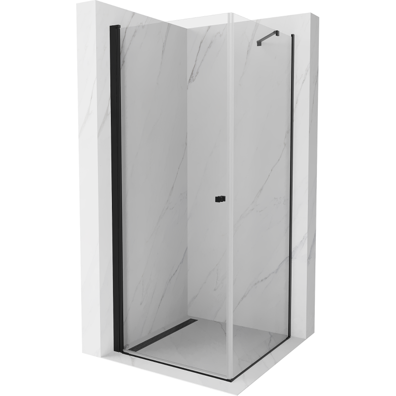 Mexen Pretoria shower cubicle hinged 70 x 70 cm, transparent, black - 852-070-070-70-00