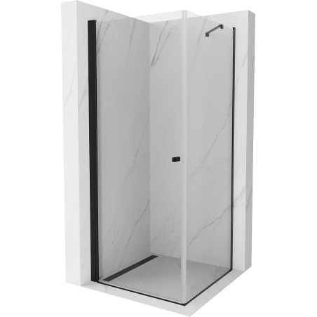 Mexen Pretoria hinged shower cubicle 70 x 70 cm, Transparent, Black - 852-070-070-70-00