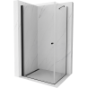 Mexen Pretoria hinged shower cubicle 70 x 110 cm, Transparent, Black - 852-070-110-70-00