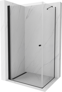 Mexen Pretoria hinged shower enclosure 70 x 110 cm, transparent, black - 852-070-110-70-00