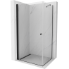 Mexen Pretoria hinged shower cubicle 80 x 120 cm, Transparent, Black - 852-080-120-70-00