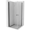 Mexen Pretoria Duo hinged shower cubicle 70 x 70 cm, Transparent, Black - 852-070-070-70-00-02