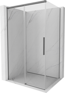 Mexen Rox sliding shower enclosure 135 x 75 cm, transparent, gun metal - 8C2-135-075-95-00