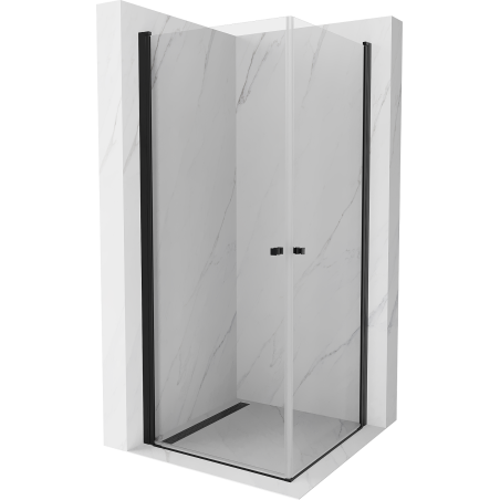Mexen Pretoria Duo hinged shower cabin 80 x 80 cm, transparent, black - 852-080-080-70-00-02