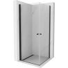 Mexen Pretoria Duo hinged shower cabin 80 x 80 cm, transparent, black - 852-080-080-70-00-02