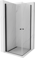 Mexen Pretoria Duo hinged shower cubicle 80 x 80 cm, Transparent, Black - 852-080-080-70-00-02