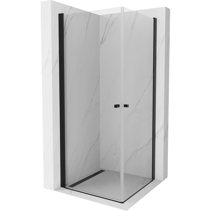 Mexen Pretoria Duo Swing Shower Cabin 90 x 90 cm, Transparent, Black - 852-090-090-70-00-02