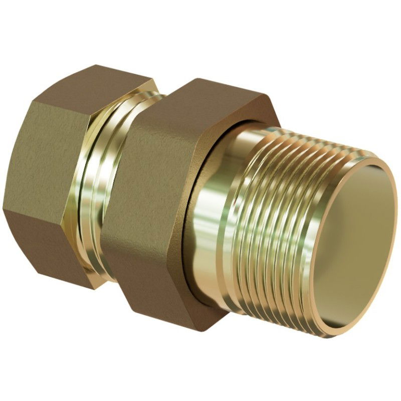 Mexen BRASS Straight Brass Connector 6/4 Male x 6/4 Female - W97417-6464