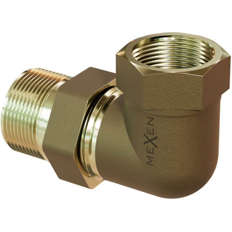 Mexen BRASS Brass Elbow Fitting 1 Male x 1 Female - W97418-1010