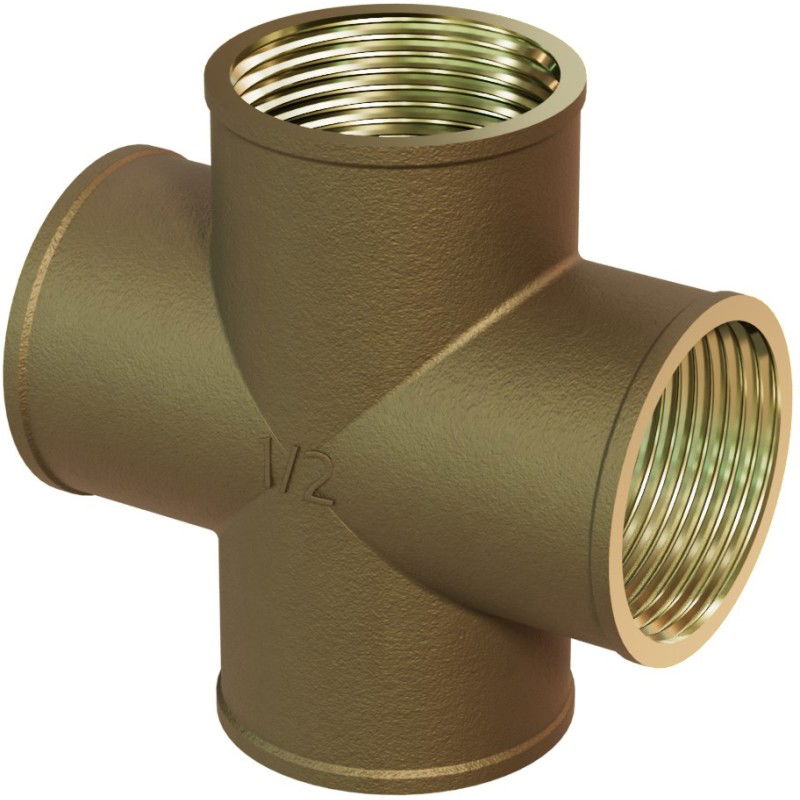 Mexen BRASS brass manifold 3/4" female thread x 3/4" female thread x 3/4" female thread x 3/4" female thread - W97418-34343434