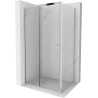 Mexen Apia extendable shower cubicle 125 x 80 cm, Transparent, Chrome - 840-125-080-01-00