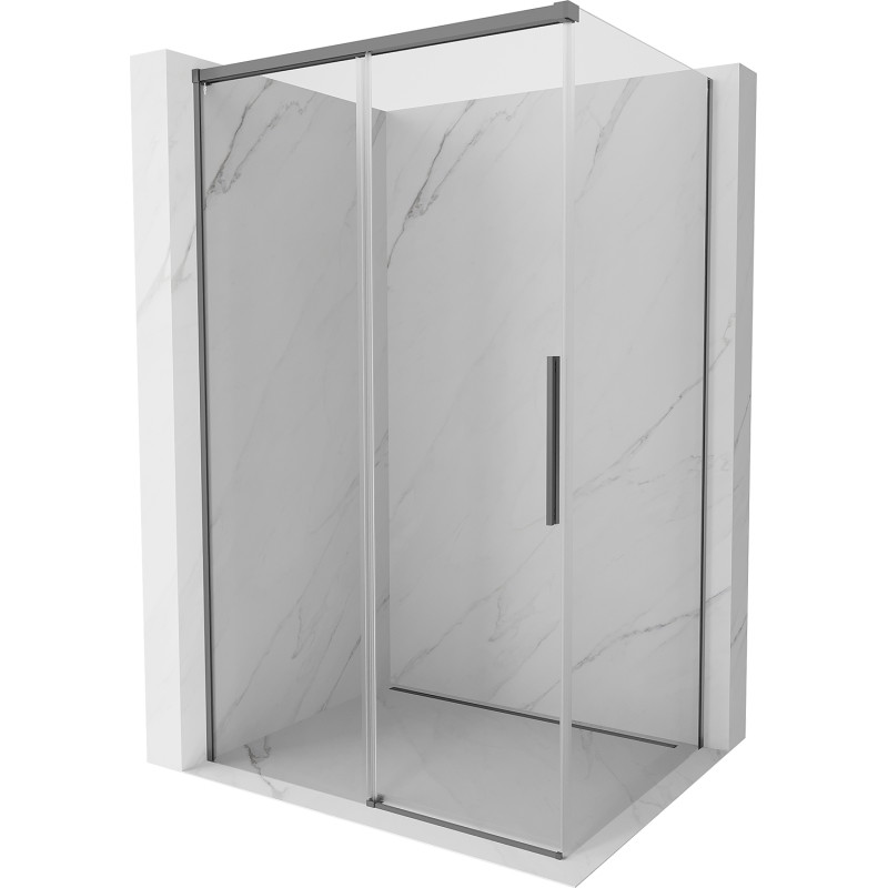 Mexen Rox sliding shower enclosure 115 x 90 cm, transparent, gun metal - 8C2-115-090-95-00