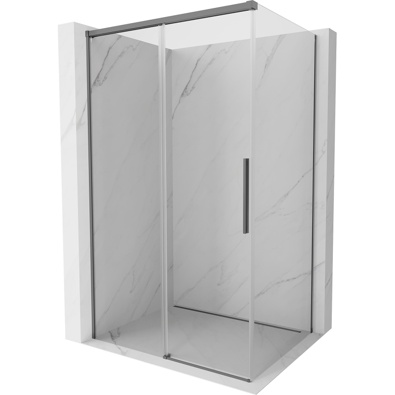 Mexen Rox sliding shower enclosure 150 x 90 cm, transparent, gun metal - 8C2-150-090-95-00