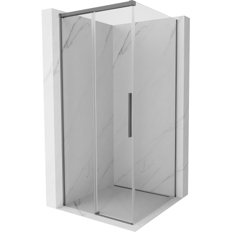 Mexen Rox sliding shower cabin 95 x 95 cm, transparent, gun metal - 8C2-095-095-95-00