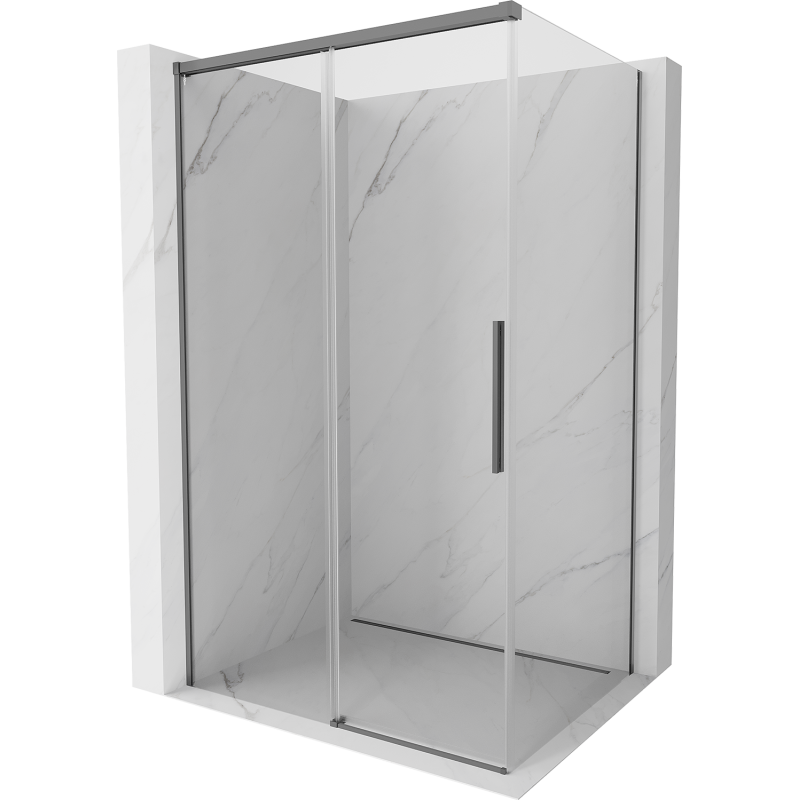 Mexen Rox sliding shower cabin 140 x 95 cm, transparent, gun metal - 8C2-140-095-95-00