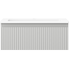 Mexen Rivel 60 cm bathroom cabinet with Otis sink, 1 drawer, grooved, gray matte/white matte - 91A20-06023-1-BF62-W18M01