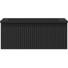 Mexen Rivel bathroom cabinet 60 cm with Otis washbasin, 1 drawer, grooved, black matte - 91A20-06023-1-BF71-W18M71