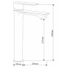 Mexen Royo tall washbasin tap, graphite - 72210-66