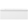 Mexen Rivel bathroom cabinet 70 cm with Otis washbasin, 1 drawer, grooved, white matte - 91A20-07023-1-BF01-W18M01