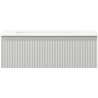 Mexen Rivel bathroom cabinet 70 cm with Otis sink, 1 drawer, fluted, gray matte/white matte - 91A20-07023-1-BF62-W18M01