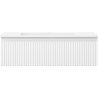 Mexen Rivel 80 cm bathroom cabinet with Otis sink, 1 drawer, grooved, white matte - 91A20-08023-1-BF01-W18M01
