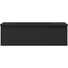 Mexen Rivel bathroom cabinet 80 cm with Otis sink, 1 drawer, fluted, black matte - 91A20-08023-1-BF71-W18M71