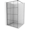 Mexen Kioto shower screen 110 x 200 cm, Transparent/Black pattern 8 mm, Black - 800-110-101-70-77