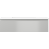 Mexen Rivel bathroom cabinet 90 cm with Otis sink, 1 drawer, grooved, matte gray/white matte - 91A20-09023-1-BF62-W18M01