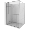Mexen Kioto shower wall Walk-in 80 x 200 cm, black pattern 8 mm, chrome - 800-080-101-01-78