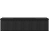 Mexen Rivel bathroom cabinet 100 cm with Otis sink, 1 drawer, grooved, black matte - 91A20-10023-1-BF71-W18M71