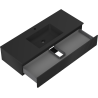 Mexen Rivel bathroom cabinet 120 cm with Otis sink, 1 drawer, fluted, black matte - 91A20-12023-1-BF71-W18M71