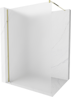 Mexen Kioto Walk-in Shower Screen 130 x 200 cm, Frosted 8 mm, Gold - 800-130-101-50-30