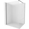 Mexen Kioto Walk-in Shower Wall 130 x 200 cm, Frosted 8 mm, Black - 800-130-101-70-30