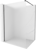 Mexen Kioto Walk-in Shower Screen 130 x 200 cm, Frosted 8 mm, Black - 800-130-101-70-30