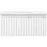 Mexen Rivel bathroom cabinet 50 cm with Vela sink, 1 drawer, grooved, white matte - 91A20-05023-1-BF01-W23M01