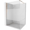 Mexen Kioto shower screen 130 x 200 cm, Transparent/Frosted 8 mm, Rose gold - 800-130-101-60-35